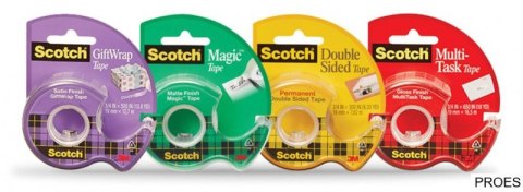 Taśma biurowa, dwustronna SCOTCH (136D), z dyspenserem, 12mm, 6, 3m Taśma biurowa, dwustronna SCOTCH (136D), z dyspenserem, 12mm, 6, 3m