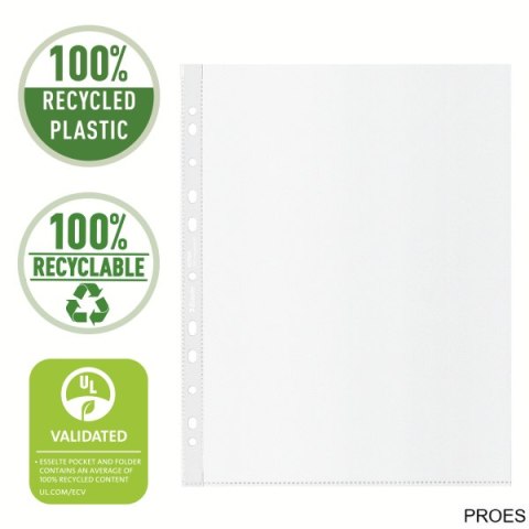 Koszulka groszkowa Recycled Premium PP 100 mic. A4 MAXI , 50 szt. Esselte 627504