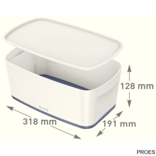 Pojemnik MyBOX mały z pokrywką biało-niebieski LEITZ 52291036 (X)