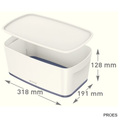 Pojemnik MyBOX mały z pokrywką biało-niebieski LEITZ 52291036 (X)
