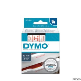 Taśma DYMO D1 - 19 mm x 7 m, czerwony / biały S0720850 do drukarek etykiet