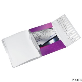 Teczka 12 przekładek A4 200k fioletowa LEITZ WOW 46340062 (X)