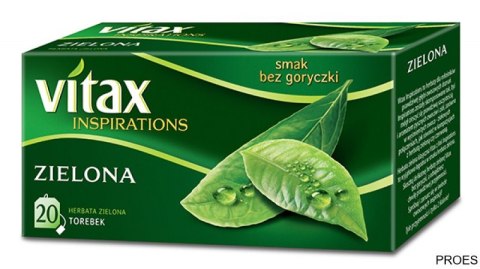 Herbata VITAX INSPIRATIONS zielona (20 saszetek) 30g zawieszka Herbata VITAX INSPIRATIONS zielona (20 saszetek) 30g zawieszka