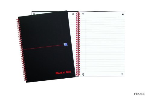 Kołonotatnik A4 70 kartek, linia / tagi, BLACK n RED, OXFORD, 400047608 Kołonotatnik A4 70 kartek, linia / tagi, BLACK n RED, OXFORD, 400047608