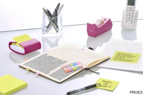Podajnik do bloczków samoprzylepnych POST-IT_ Pro (PRO-C-1SSC), fioletowy, w zestawie 1 bloczek Super Sticky Z-Notes Podajnik do bloczków samoprzylepnych POST-IT_ Pro (PRO-C-1SSC), fioletowy, w zestawie 1 bloczek Super Sticky Z-Notes