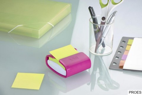 Podajnik do bloczków samoprzylepnych POST-IT_ Pro (PRO-C-1SSC), fioletowy, w zestawie 1 bloczek Super Sticky Z-Notes Podajnik do bloczków samoprzylepnych POST-IT_ Pro (PRO-C-1SSC), fioletowy, w zestawie 1 bloczek Super Sticky Z-Notes