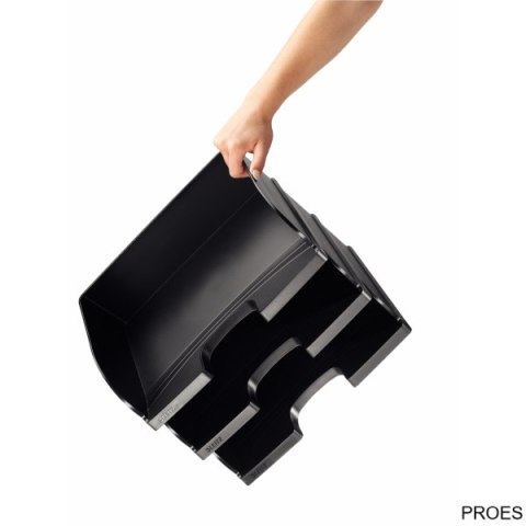 Półka na dokumenty otwarta od dłuższego boku Jumbo, czarny Leitz , 52190095 Półka na dokumenty otwarta od dłuższego boku Jumbo, czarny Leitz , 52190095