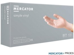 Rękawice winylowe S (100) transparentne MERCATOR MEDICAL EN420