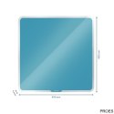 Szklana tablica magnetyczna Leitz Cosy 45x45cm, niebieska 70440061