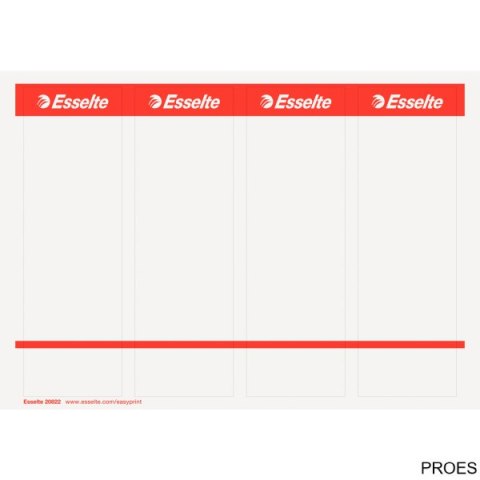 Etykiety do segregatorów 59x192mm(10x4) białe samop. ESSELTE 20822