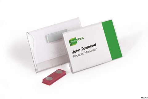 Identyfikator z magnesem 54x90 mm (25szt.) przezroczysty 811719 DURABLE
