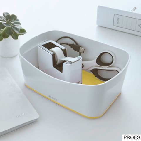 MyBox Pojemnik bez pokrywki, biało-żółty 52571016