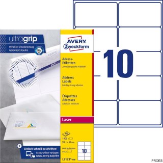 Etykiety adresowe L7173-100 99,1 x 57 100ark Avery Zweckform
