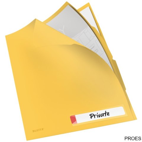 Folder A4 z 3 przegródkami Leitz Cosy, żółta 47160019 Folder A4 z 3 przegródkami Leitz Cosy, żółta 47160019