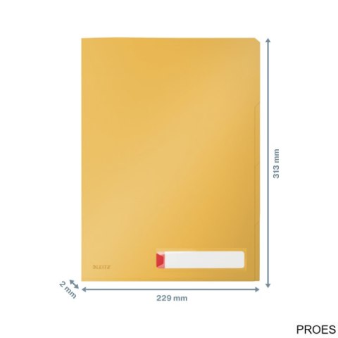 Folder A4 z 3 przegródkami Leitz Cosy, żółta 47160019 Folder A4 z 3 przegródkami Leitz Cosy, żółta 47160019