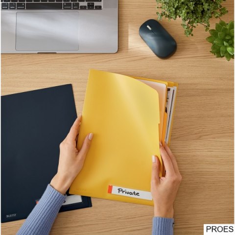 Folder A4 z 3 przegródkami Leitz Cosy, żółta 47160019 Folder A4 z 3 przegródkami Leitz Cosy, żółta 47160019