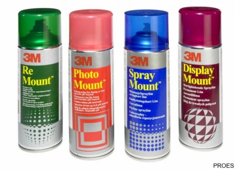 Klej w sprayu 3M Displaymount (UK7806/11), permanentny, 400ml Klej w sprayu 3M Displaymount (UK7806/11), permanentny, 400ml