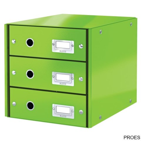 Pojemnik z 3 szufladami Leitz C&S WOW, zielony 60480054
