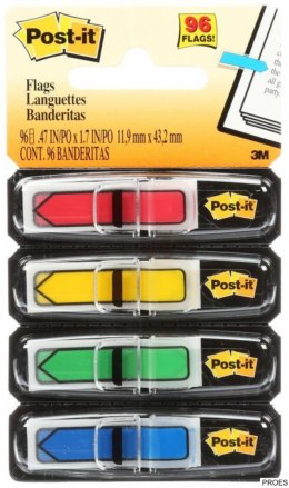 Zakładki indeksujące POST-IT 12x43mm strzałki 4x24szt 684ARR3 3M