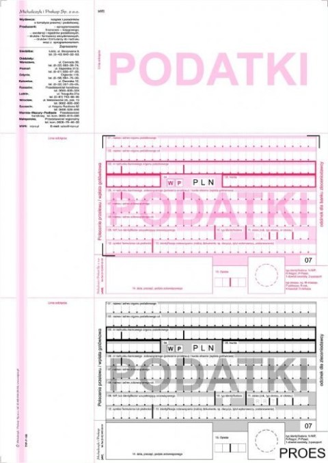 F-130-2 Podatki 2-odcinkowe polecenie przelewu A4 100 kartek MICHALCZYK F-130-2 Podatki 2-odcinkowe polecenie przelewu A4 100 kartek MICHALCZYK