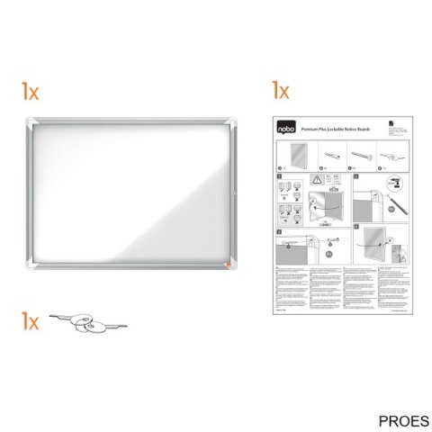 Gablota magnetyczna zewnętrzna Nobo Premium Plus 12xA4 1902581 Gablota magnetyczna zewnętrzna Nobo Premium Plus 12xA4 1902581