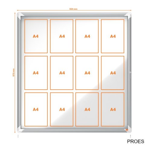 Gablota magnetyczna zewnętrzna Nobo Premium Plus 12xA4 1902581 Gablota magnetyczna zewnętrzna Nobo Premium Plus 12xA4 1902581