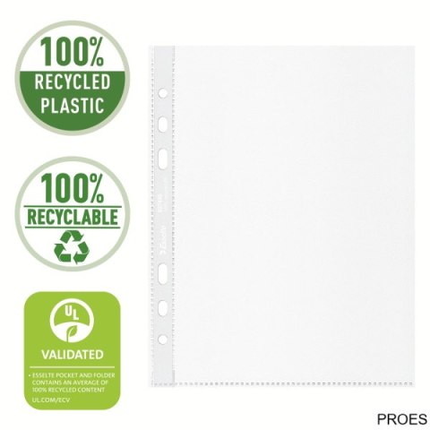 Koszulka groszkowa Recycled Premium PP 70 mic. A5 , 100 szt. Esselte 627495