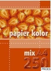 Papier xero A4 80g mix kolorów (250 arkuszy) KRESKA