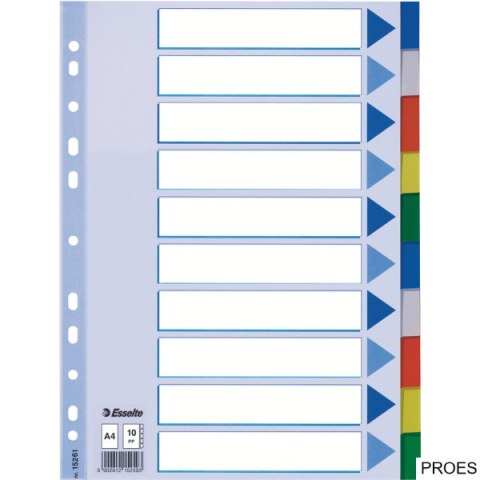 Przekładki plastikowe z PP A4 ESSELTE 10 kart 15261 Przekładki plastikowe z PP A4 ESSELTE 10 kart 15261