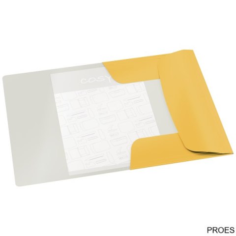 Teczka kartonowa z gumką Leitz Cosy, A4, żółta 30020019 Teczka kartonowa z gumką Leitz Cosy, A4, żółta 30020019