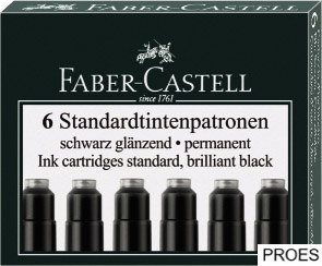 Naboje krótkie FC185507(6)czarne FABER CASTEL