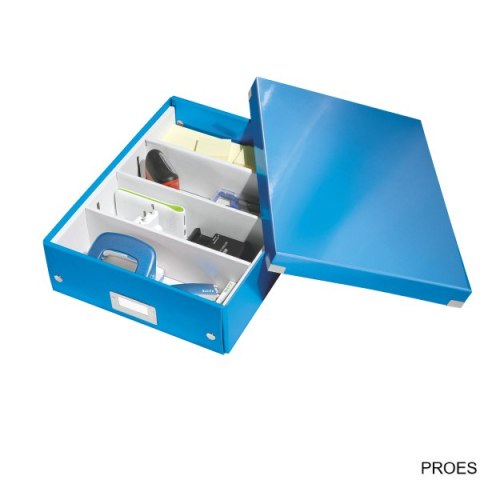 Pudełko z przegródkami LEITZ C&S duże niebieski 60580036 (X)