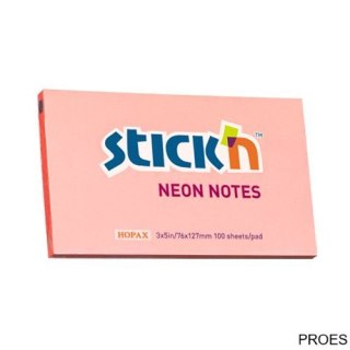 Bloczek STICKN 127x76mm różowy neonowy 100k 21170 STICKN