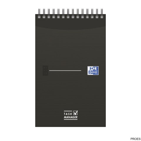 Blok notatnikowy OXFORD TASK MANAGER A5, 70kartek, spirala u góry, 400055727 (X)