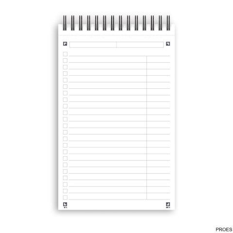 Blok notatnikowy OXFORD TASK MANAGER A5, 70kartek, spirala u góry, 400055727 (X)