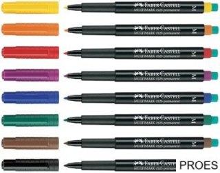 Foliopis z gumką OHP MULTIMARK M 1.0 czarny 10szt 152599 FABER-CASTELL