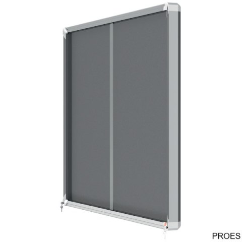 Gablota filcowa Nobo Premium Plus 18xA4, szara (drzwiczki przesówne) 1915338
