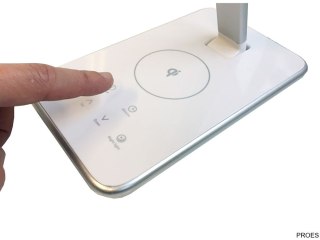 Lampka biurkowa UNILUX JAZZ, QI biało-srebrna, dotykowy włącznik, z ładowarką, 400093836