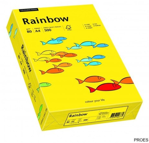 Papier xero kolorowy RAINBOW ciemnożółty R18 88042387 Papier xero kolorowy RAINBOW ciemnożółty R18 88042387