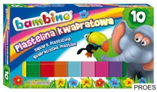 Plastelina BAMBINO 10 kol. Kwadrat *2823 ST.MAJEWSKI