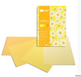 Blok Deco Yellow A4, 170g, 20 ark, 5 kol. tonacja żółta, Happy Color HA 3717 2030-012
