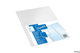 Koszulki na 20 wizytówek A4 PP 100mic(10szt) BANTEX 100080937