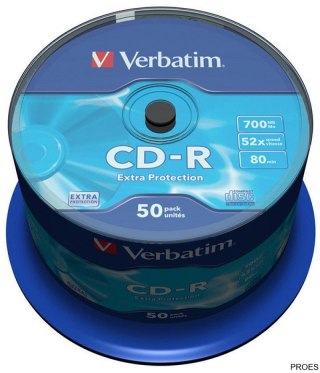 Płyta CD-R VERBATIM CAKE(50) Extra Protection 700MB x52 43351