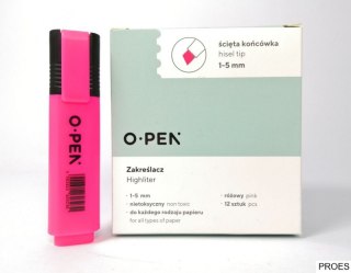 Zakreślacz różowy DH106 OPEN