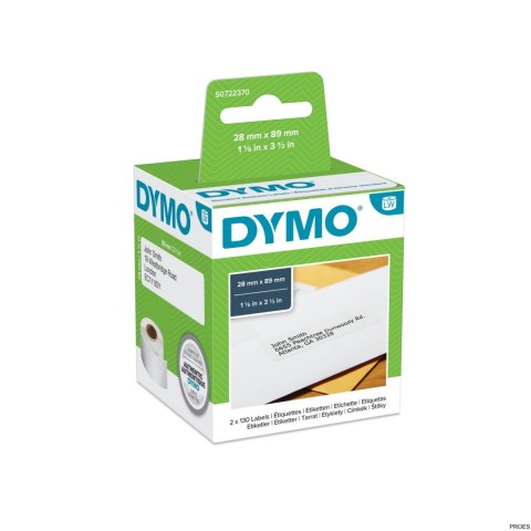 Standardowa Etykieta DYMO adresowa - 89 x 28 mm, biały S0722370 Standardowa Etykieta DYMO adresowa - 89 x 28 mm, biały S0722370