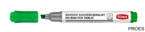 Marker do białych tablic TOMA, końcówka ścięta, zielony TO-267 Toma
