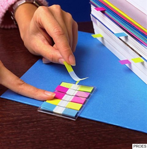 Zakładki indeksujące POST-IT_ (683-5CB), PP, 12x43mm, 5x20 kart., mix kolorów Zakładki indeksujące POST-IT_ (683-5CB), PP, 12x43mm, 5x20 kart., mix kolorów