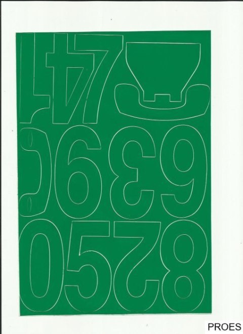 Cyfry samoprzylepne 8cm (8) zielone ARTDRUK