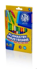 Flamastry dwustronne Astra 12 sztuk = 24 kolory, 314118001