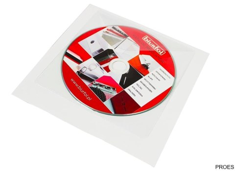 Kieszeń samoprzylepna na CD z klapką BIURFOL KS-02-02 (10)